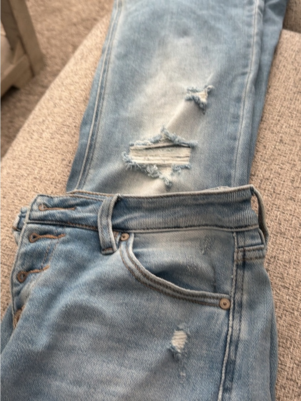 KanCan Light Blue Distressed Flare Jeans